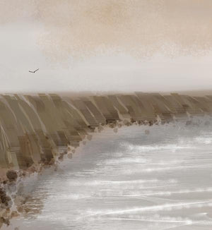 Coastal Serenity – Close-up detail of breaking wave, limited edition fine art print | DT Art Studio.