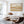 Over The Hills abstract landscape canvas print in oak floating frame styled in bright minimalist living room – DT Art Studio.