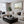 Harmony's Promise limited edition landscape paper print in black frame above cream sectional sofa in contemporary living room – abstract wall art DT Art Studio.