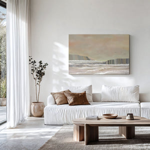 Ocean Bloom canvas print detail, abstract Queensland coastal artwork by DT Art Studio.